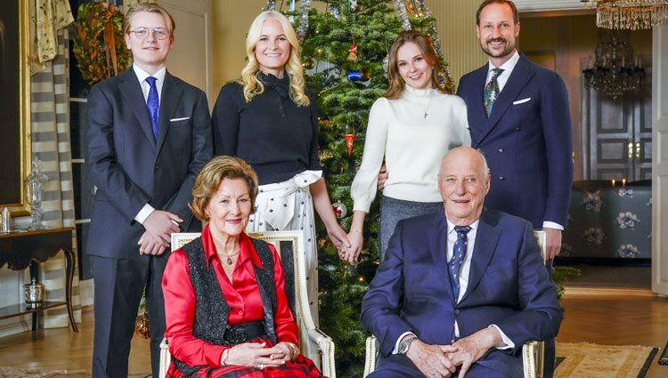 La Familia Real Noruega en su posado navideño en Bygdø