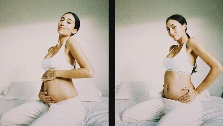 Izah presumiendo de embarazo / Instagram