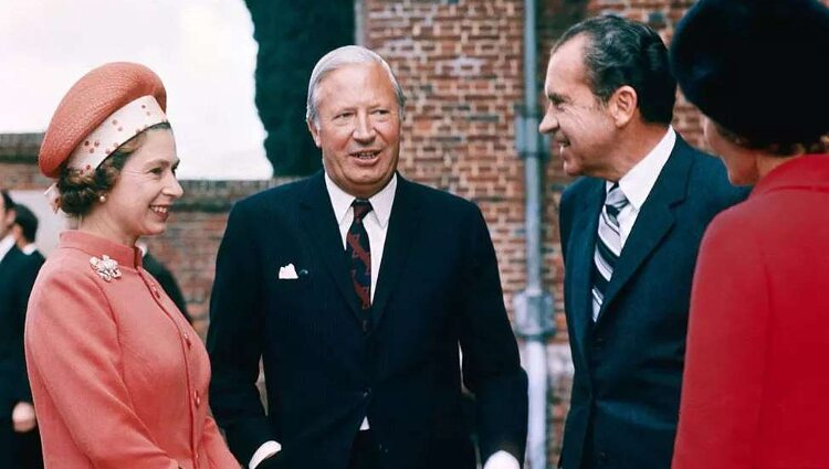 La Reina Isabel junto a Edward Heath y Richard Nixon | Instagram