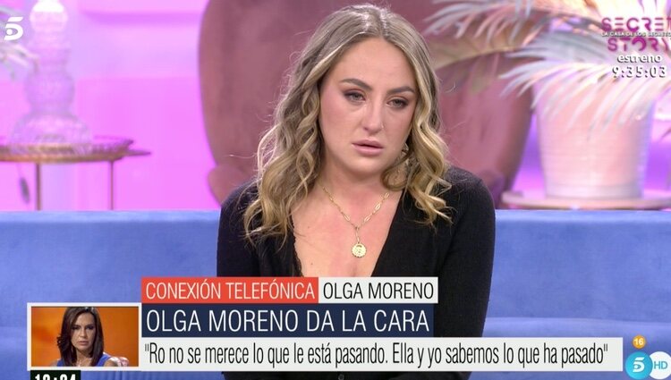 Rocío Flores, desolada escuchando a Olga Moreno | Foto: telecinco.es