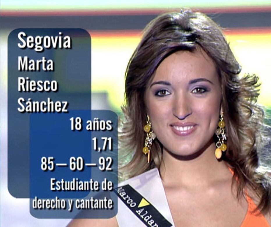 Marta Riesco en el certamen de Miss España 2006