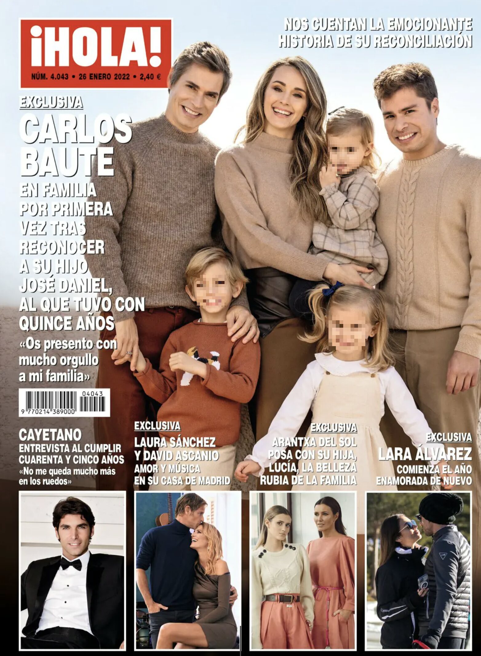 Carlos Baute posa con toda su familia en la revista ¡Hola!