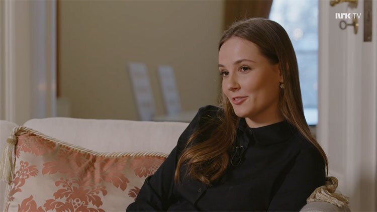 Ingrid Alexandra de Noruega en un momento de su entrevista