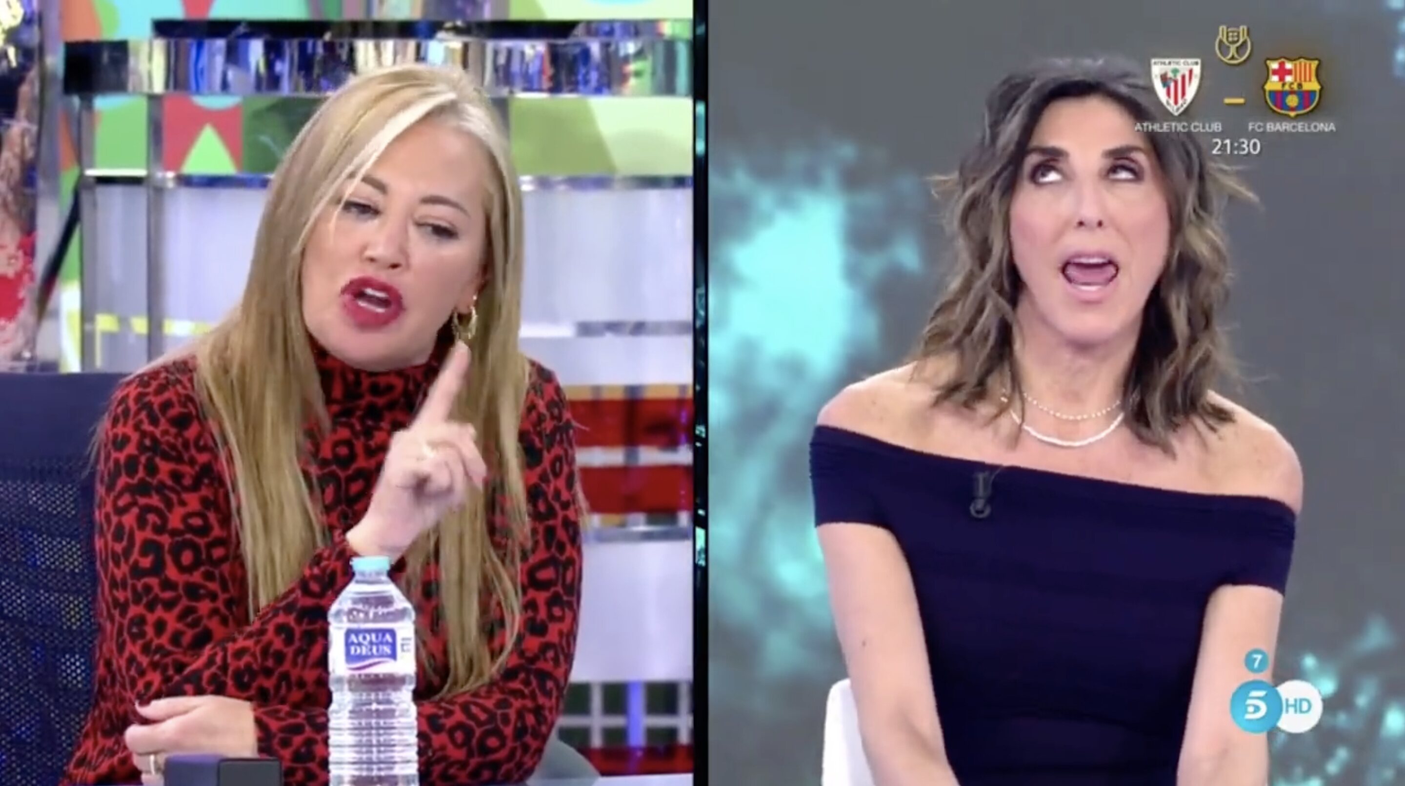 Paz Padilla imitó a Belén Esteban en tono de burla durante su bronca | Foto: Telecinco.es