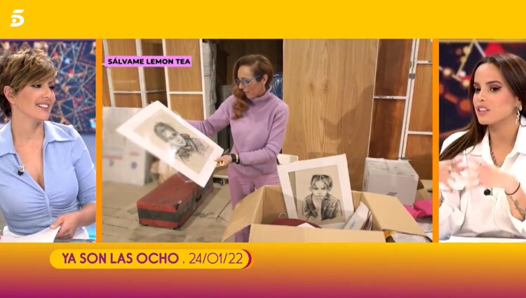 Gloria Camila, muy emocionada habla de las cajas de Rocío Jurado / Foto: Telecinco.es