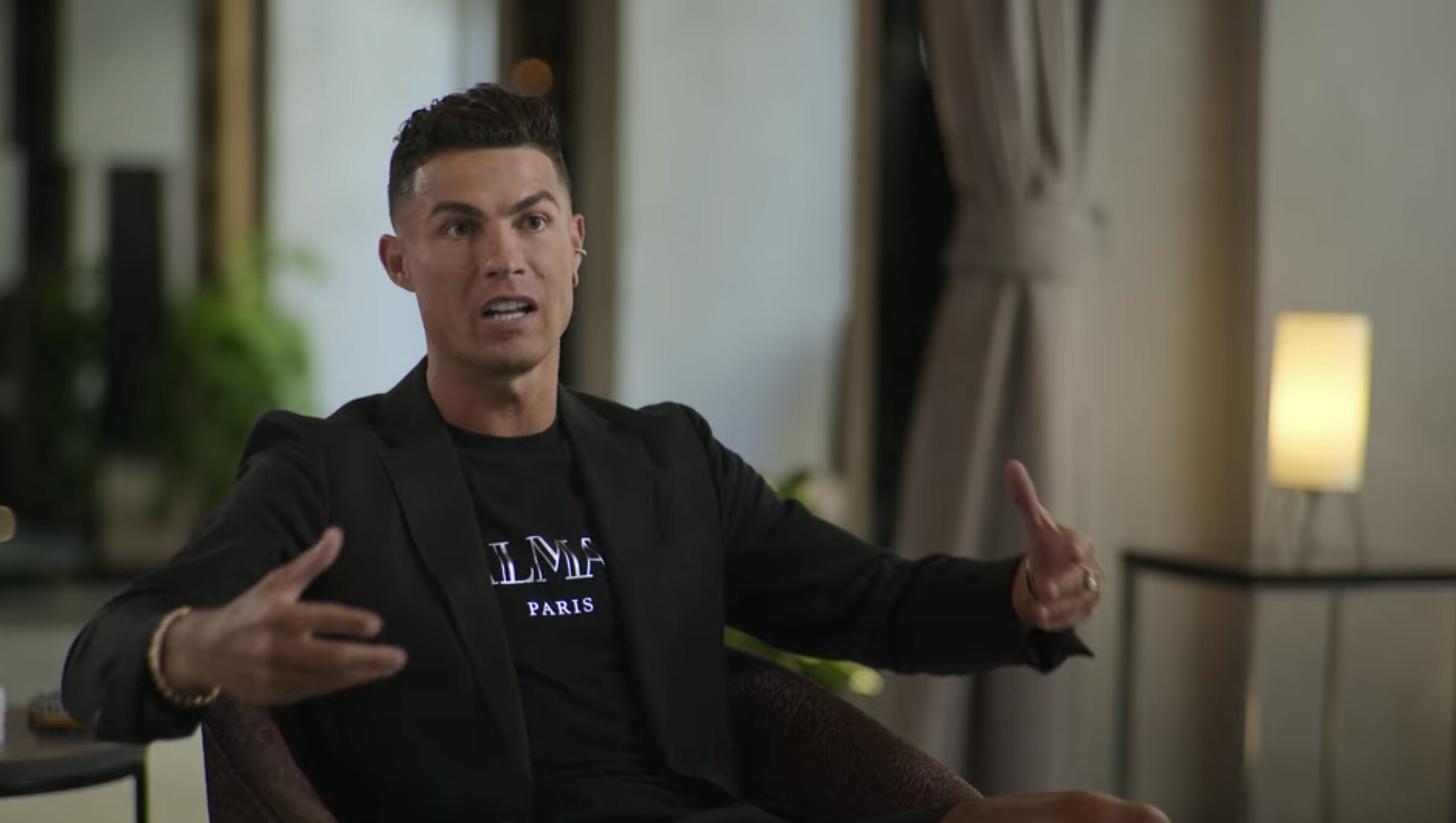 Cristiano Ronaldo hablando de su hijo mayor/ Foto: Netflix