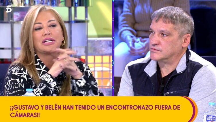 Belén Esteban y Gustavo González en 'Sálvame' / Foto: Telecinco.es