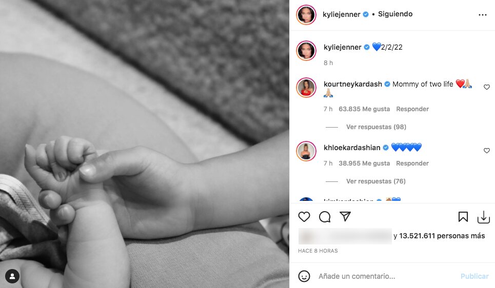 Kylie Jenner ha anunciado el nacimiento de su segundo hijo a través de Instagram | Foto: Instagram