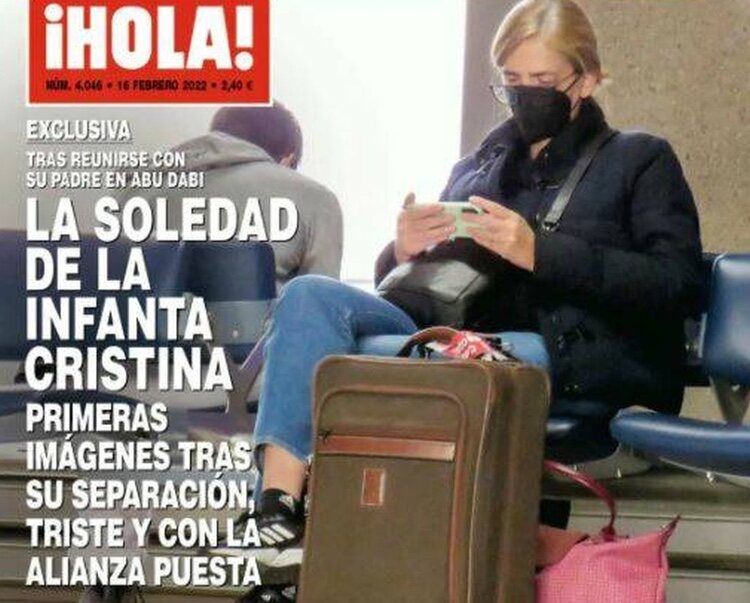 La Infanta Cristina en el aeropuerto