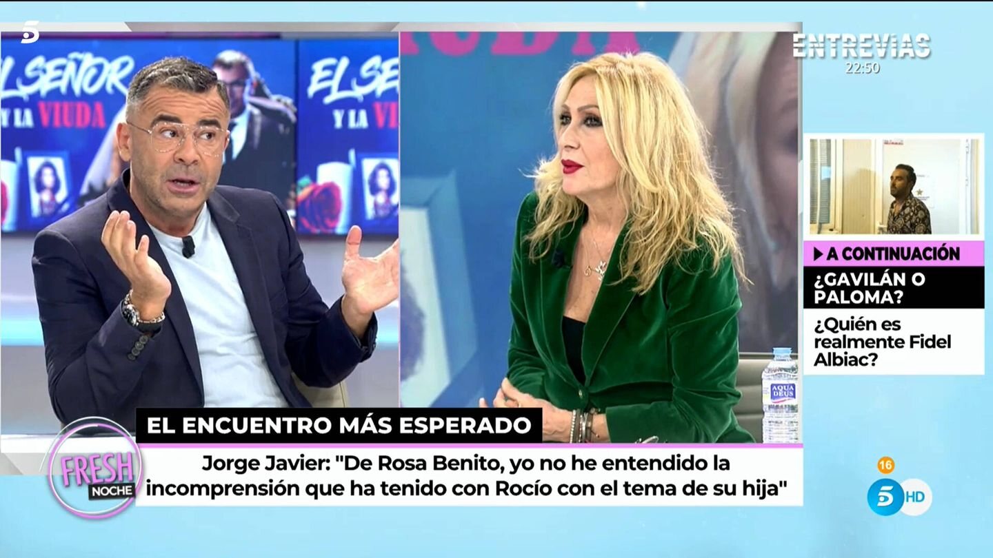 Jorge Javier, muy contundente con Rosa Benito por su actitud con Rocío Carrasco | Foto: Telecinco.es