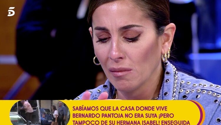 Anabel Pantoja no puede contener las lágrimas | Foto: telecinco.es
