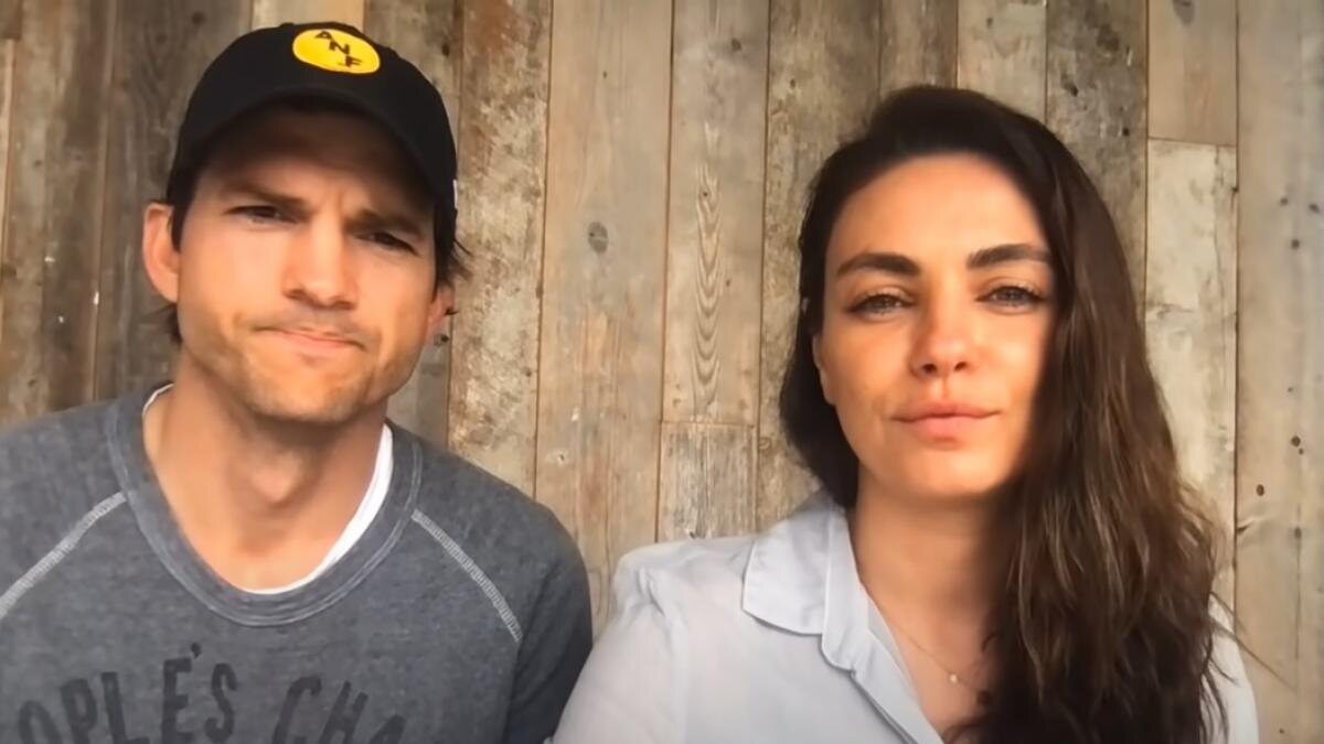 Mila Kunis y Ashton Kutcher pidiendo ayuda/ Foto: Instagram