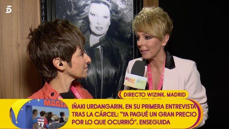 Rocío Carrasco hablando en directo con 'Sálvame' / Foto: Telecinco.es
