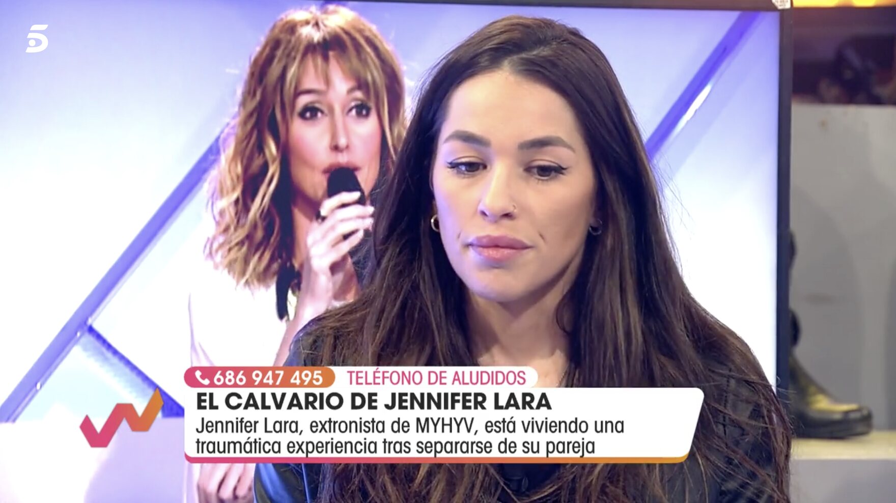 Jennifer Lara en el plató de 'Viva la vida'/ Foto: telecinco.es