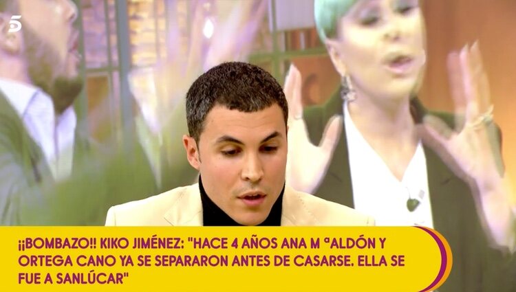 Kiko Jiménez habla de la relación de Ortega Cano y Ana María Aldón / Foto: Telecinco.es