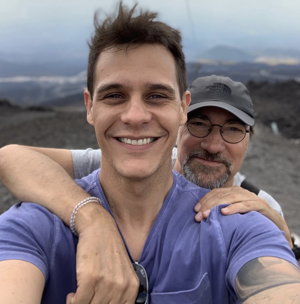 Christian Gálvez con su padre/ Foto: Instagram