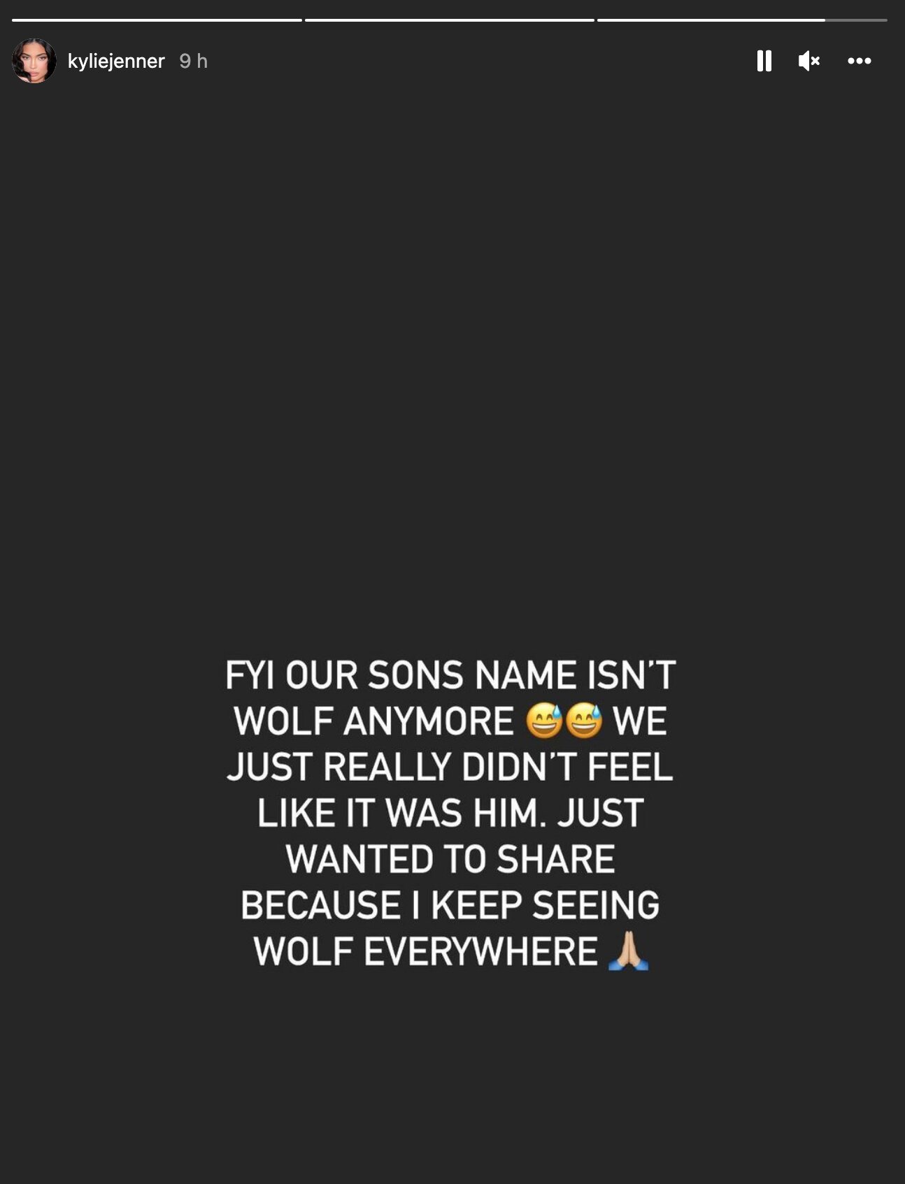 El segundo hijo de Kylie ya no se llama Wolf | Foto: Instagram