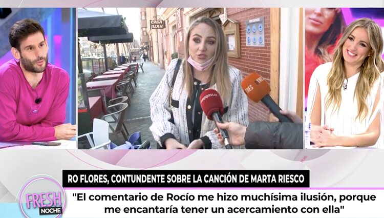 Marta Riesco hablando de su relación con Rocío Flores /Foto: telecinco.es
