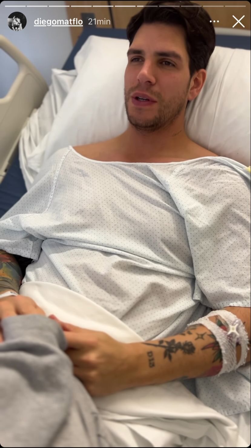 Diego Matamoros en el hospital/ Foto: Instagram