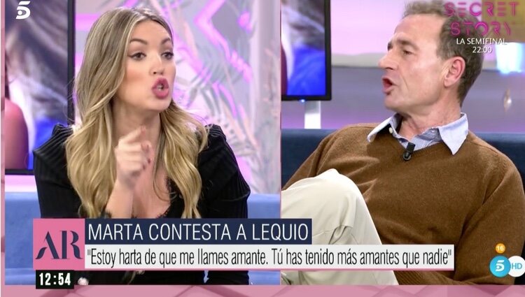Marta Riesco, muy contundente con Alessandro Lequio | Foto: Telecinco.es