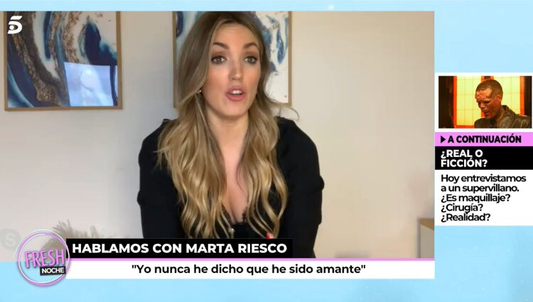 Marta Riesco en 'Ya son las ocho' / Foto: Telecinco.es