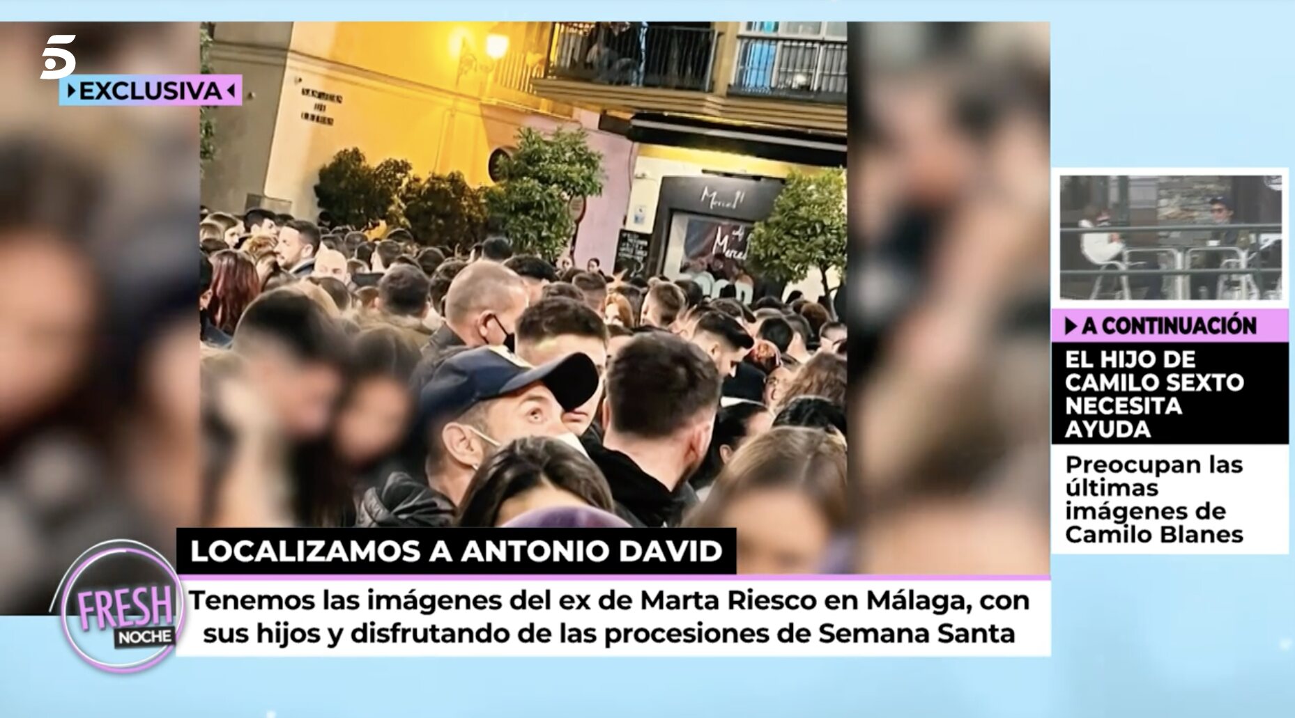 Antonio David, disfrutando de la Semana Santa en Málaga | Foto: Telecinco.es