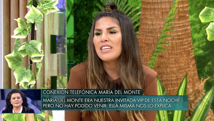 Isa Pantoja hablando con María del Monte