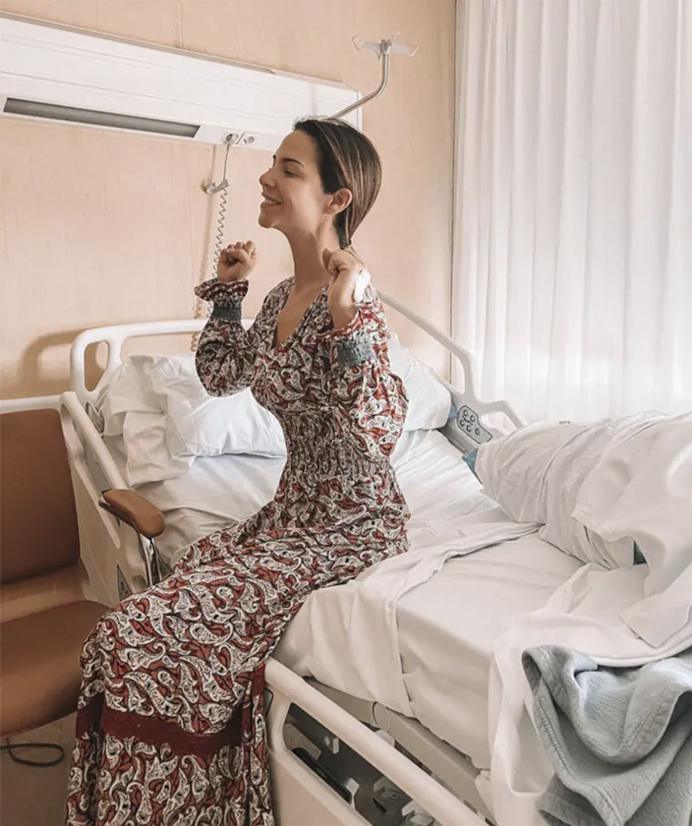 Tamara Gorro, emocionada tras recibir el alta hospitalaria/ Foto: Instagram