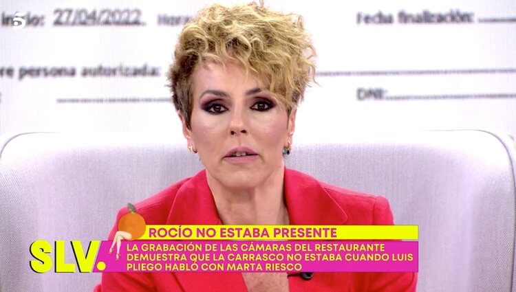 Rocío Carrasco habla de Marta Riesco / Foto: Telecinco.es