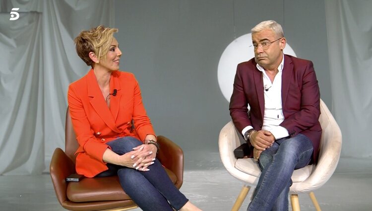 Rocío Carrasco y Jorge Javier Vázquez en 'Sálvame' / Foto: Telecinco.es