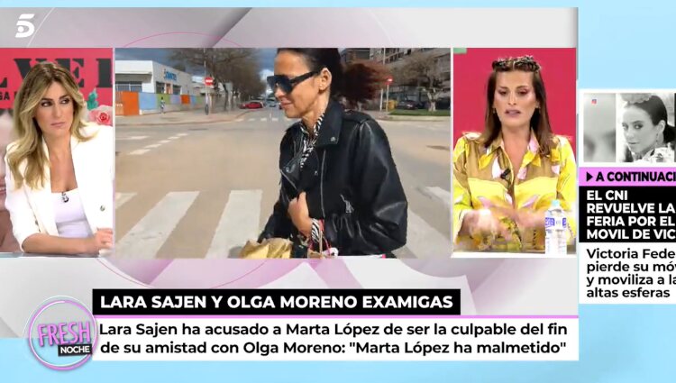 Lara Sajen habla de Olga Moreno en 'Ya son las ocho' / Foto: Telecinco.es