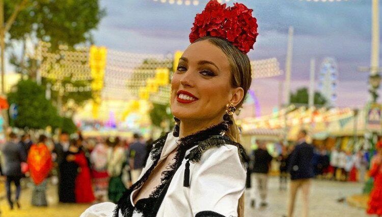 Marta Riesco vestida de flamenca en la Feria de Abril / Foto: Instagram