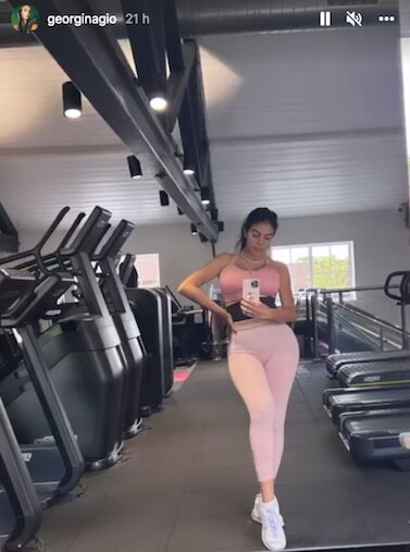 Georgina Rodríguez en el gimnasio/ Foto: Instagram