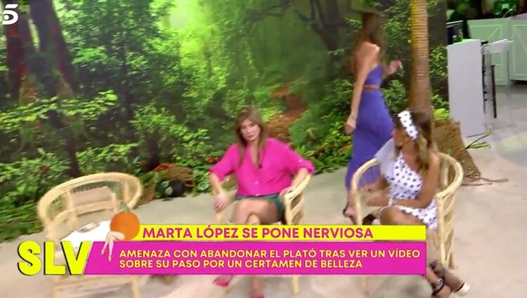 Marta López se va del plató | Foto: telecinco.es