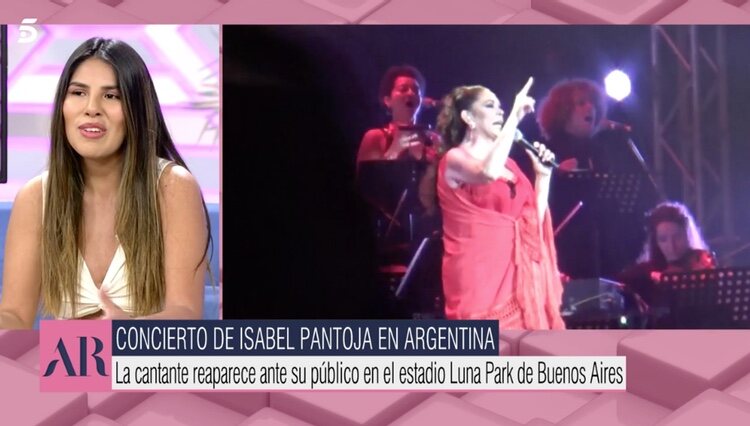 Isa Pantoja habla del concierto de su madre / Foto: Telecinco.es