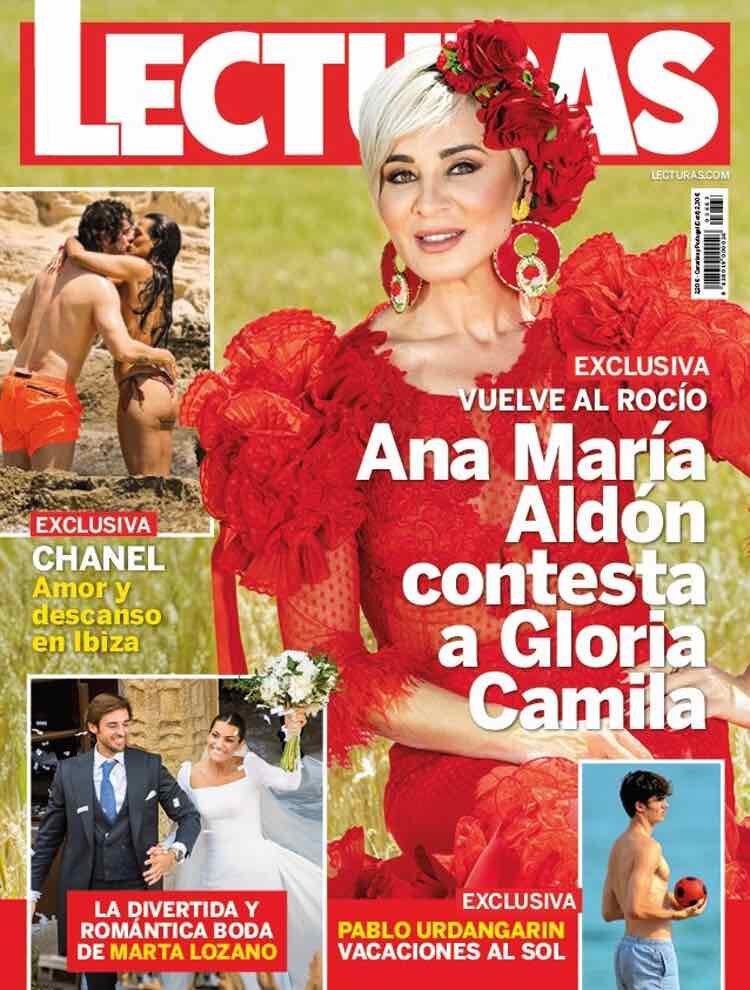 Ana María Aldón en la portada de la revista Lecturas