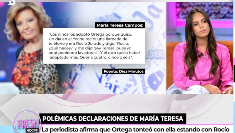 Gloria Camila contesta a María Teresa Campos / Foto: Telecinco.es