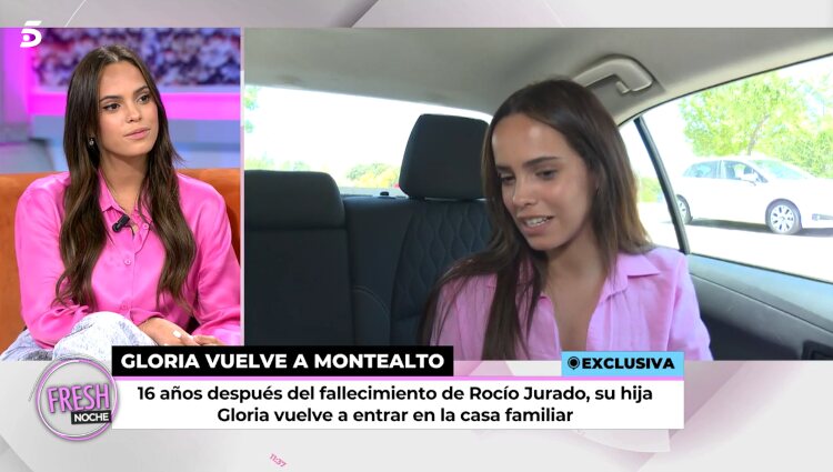Gloria Camila en el plató de 'Ya son las ocho' / Foto: Telecinco.es