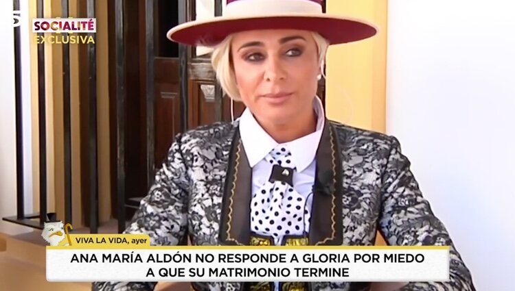 Ana María en directo con 'Viva la Vida' / Foto: Telecinco.es