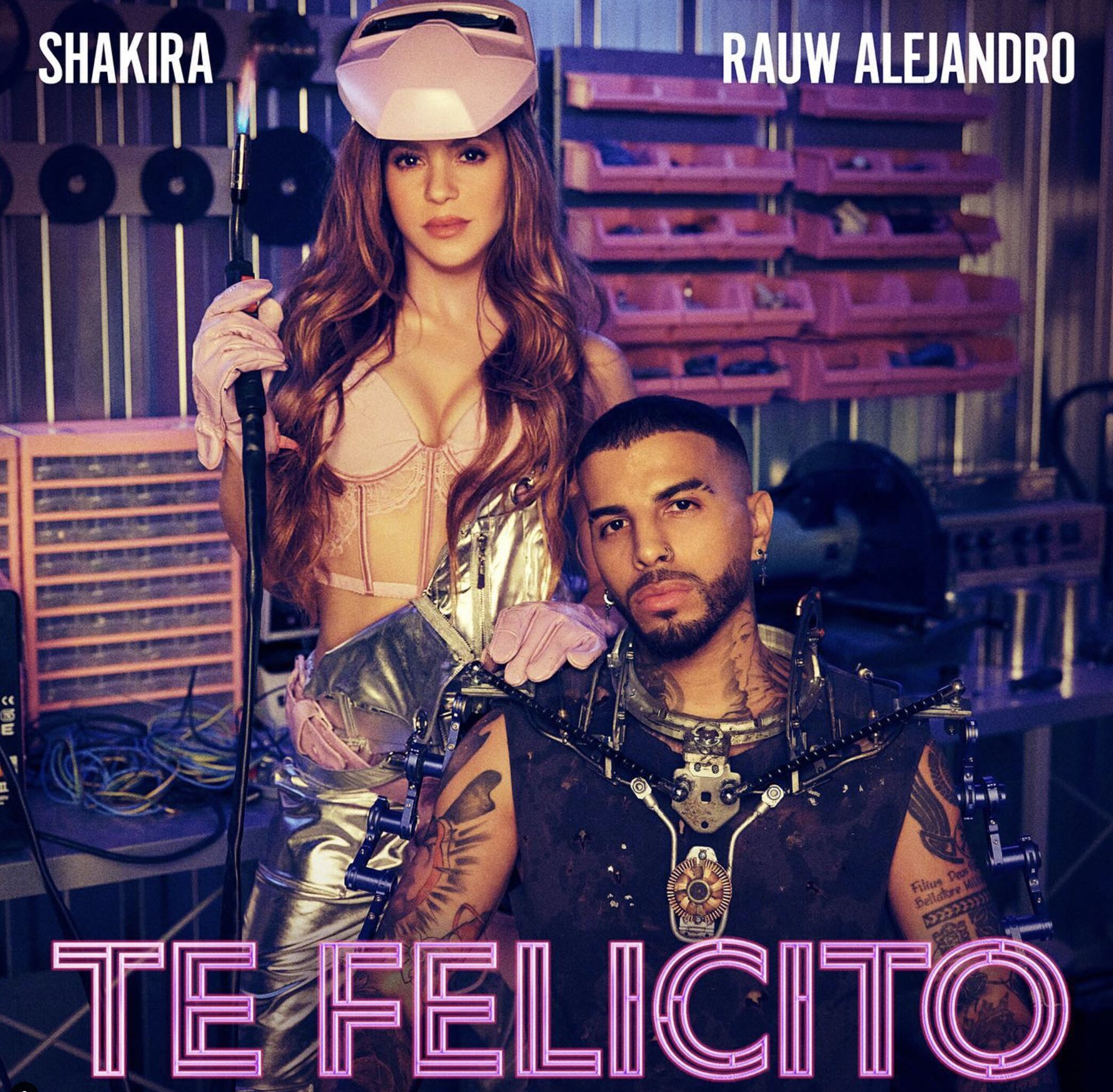 Cartel promocional de 'Te felicito', la canción de Shakira y Rauw Alejandro/ Foto: Instagram