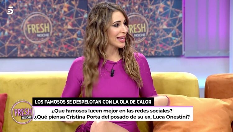 Cristina Porta en el plató de 'Ya son las ocho' | Foto: Telecinco.es