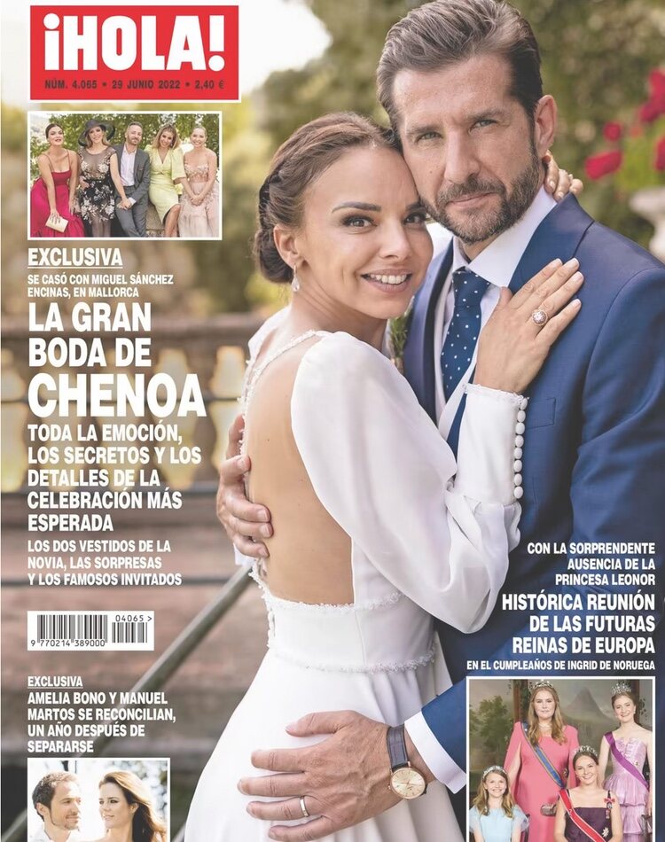 Chenoa y Miguel Sánchez Encinas en su boda