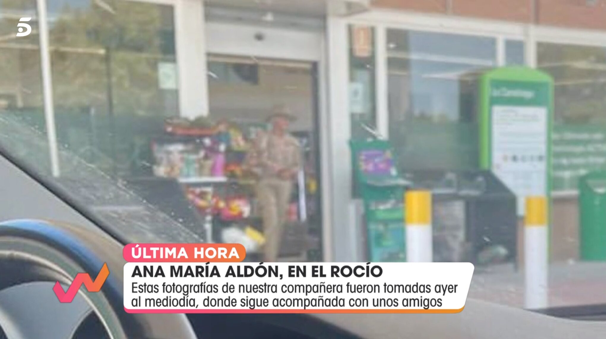 Ana María Aldón, pillada viajando a El Rocío | Foto: Telecinco.es