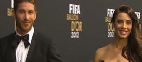 Sergio Ramos y Pilar Rubio en la entrega del Balón de Oro 2012