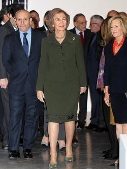 La Reina Sofía en la inauguración de una exposición