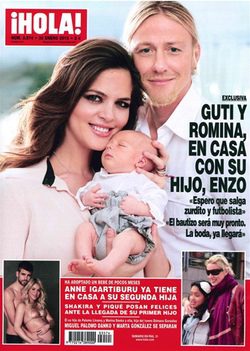 Guti y Romina Belluscio presentan a su hijo Enzo en ¡Hola!
