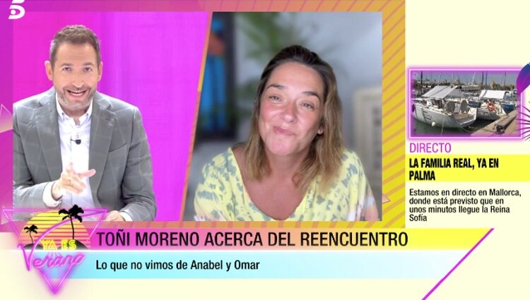 Toñi Moreno interviene en directo en el programa | Foto: Telecinco