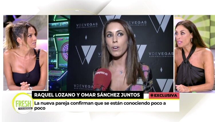 Marta López comentando la llamada de Raquel Lozano | Foto: Telecinco