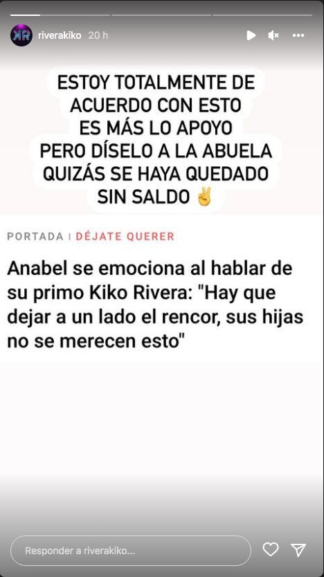 Historia de Instagram de Kiko Rivera | Foto: Instagram