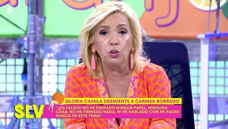 Carmen Borrego respondiendo a Gloria Camila | Foto: Telecinco